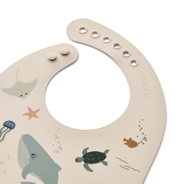 Tilda Lätzchen Silikon 2er-Pack, Sea creature-Sandy Liewood