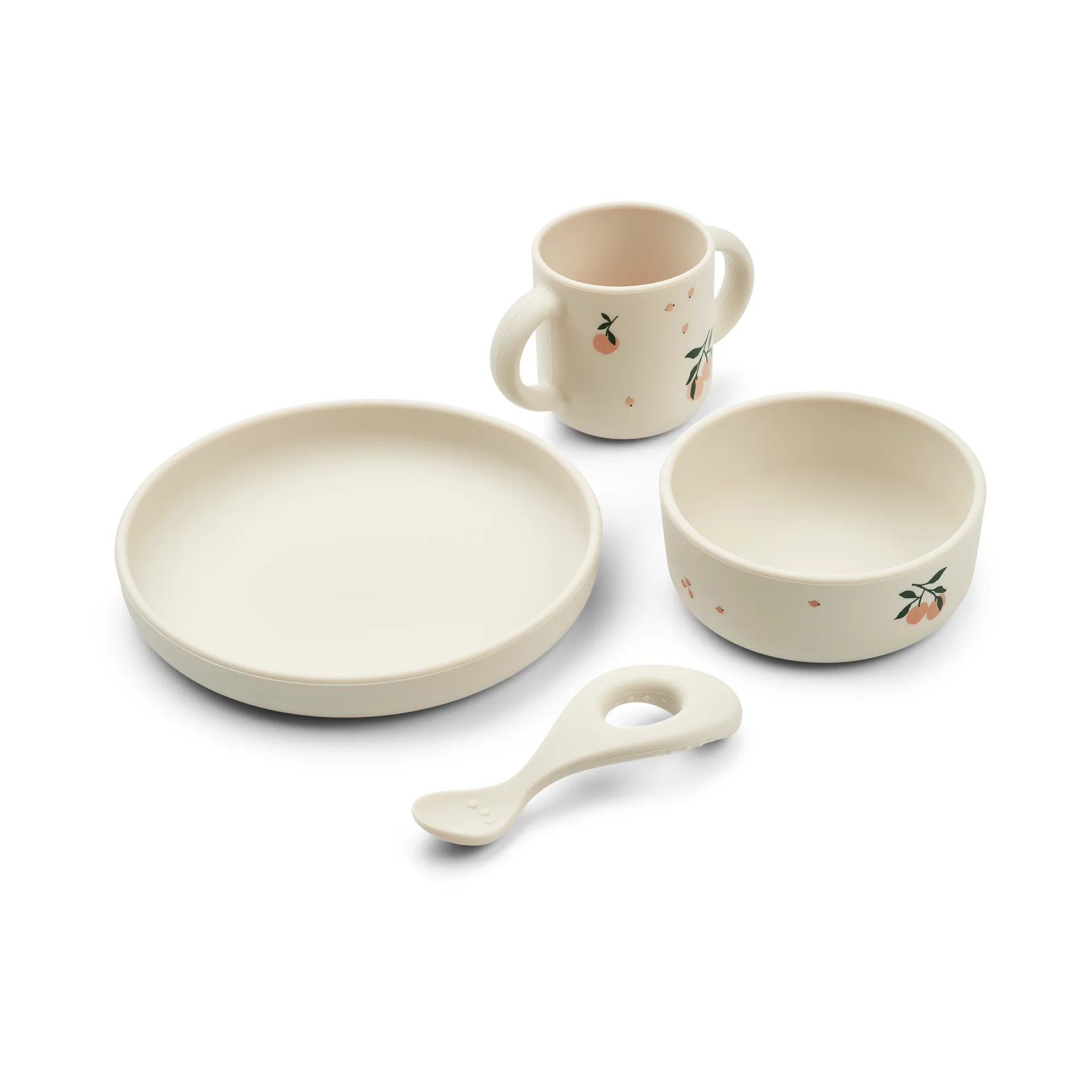 Vivi printed Geschirrset 4-teilig, Peach-Sea shell mix Liewood
