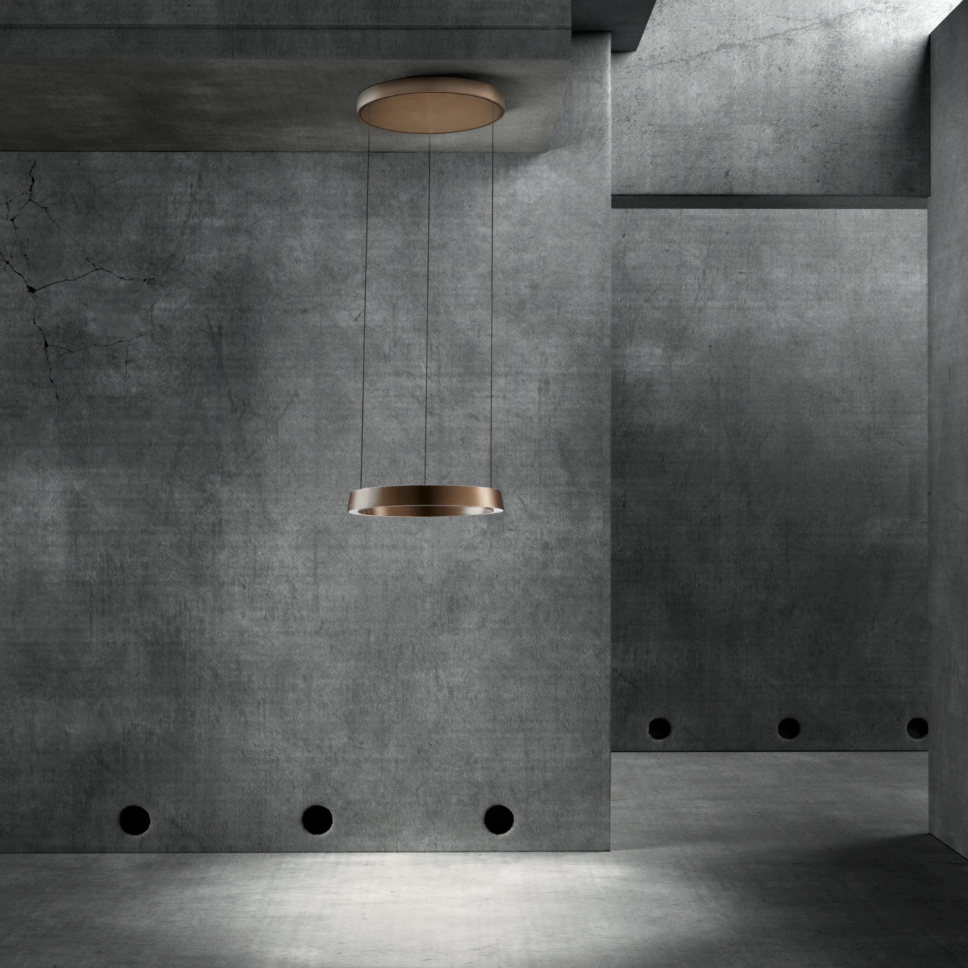 Edge round Ø40 Pendelleuchte switch tune, Rose gold Light-Point