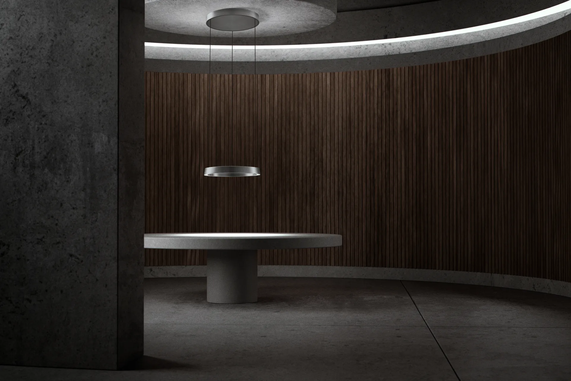 Edge round Ø40 Pendelleuchte switch tune, Titanium Light-Point