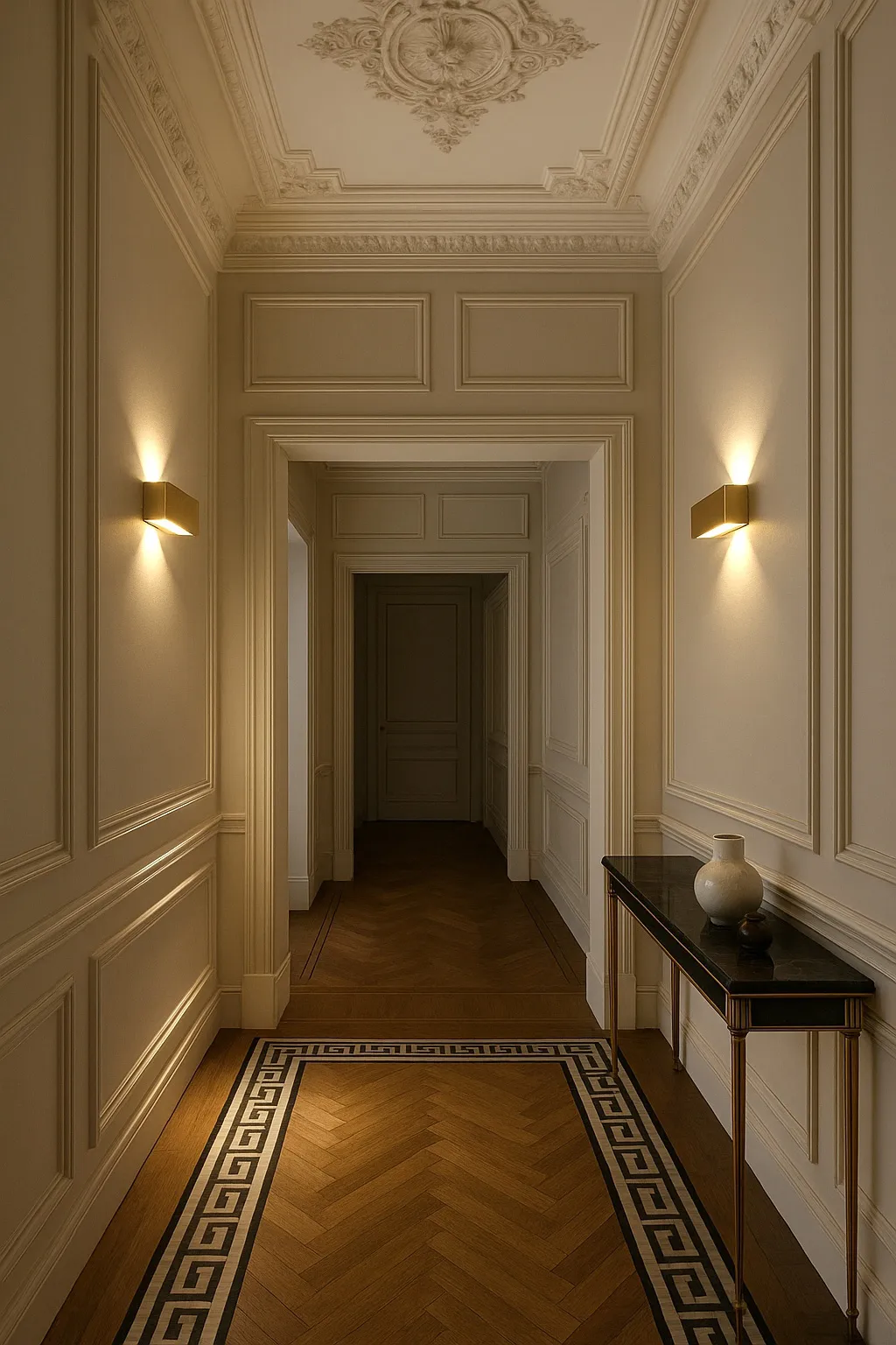 Linea W3 Wandleuchte switch tune, Brass, 7x60 cm Light-Point