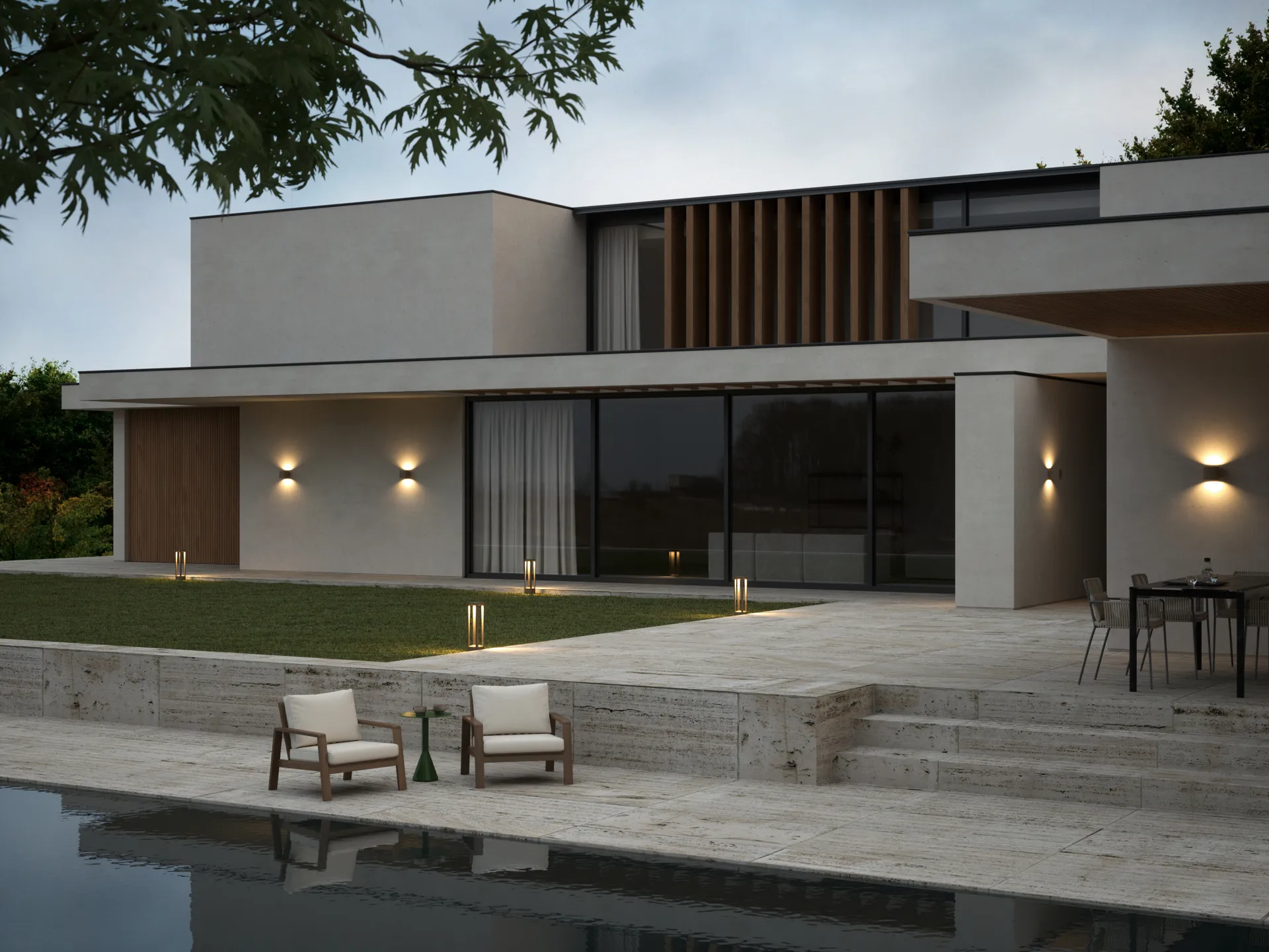 Mirage Outdoor-Leuchte Switch Tune, Rust, 12x48 cm Light-Point