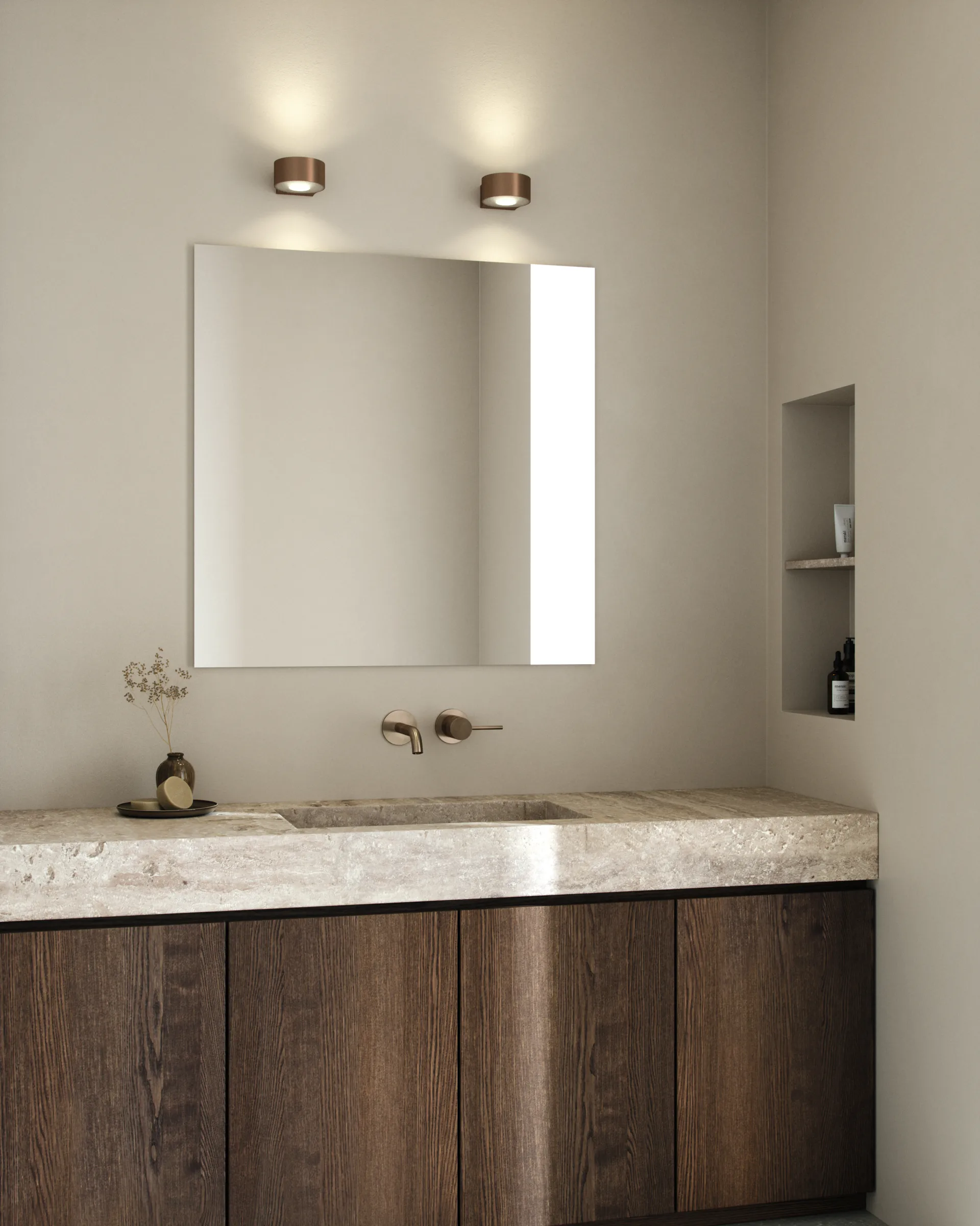 Orbit Wandleuchte W1 2700K, Brass Light-Point