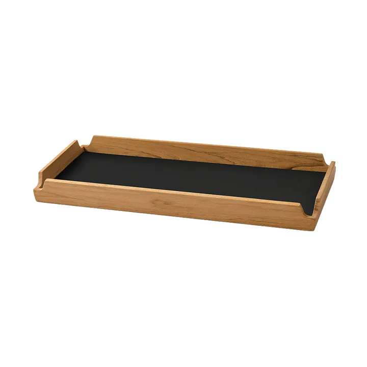 Airy Nupo Tablett - Black ink-teak, slim - LIND DNA