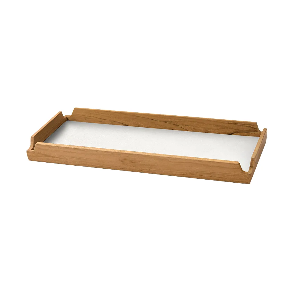 Airy Nupo Tablett, Pure white-teak, slim LIND DNA