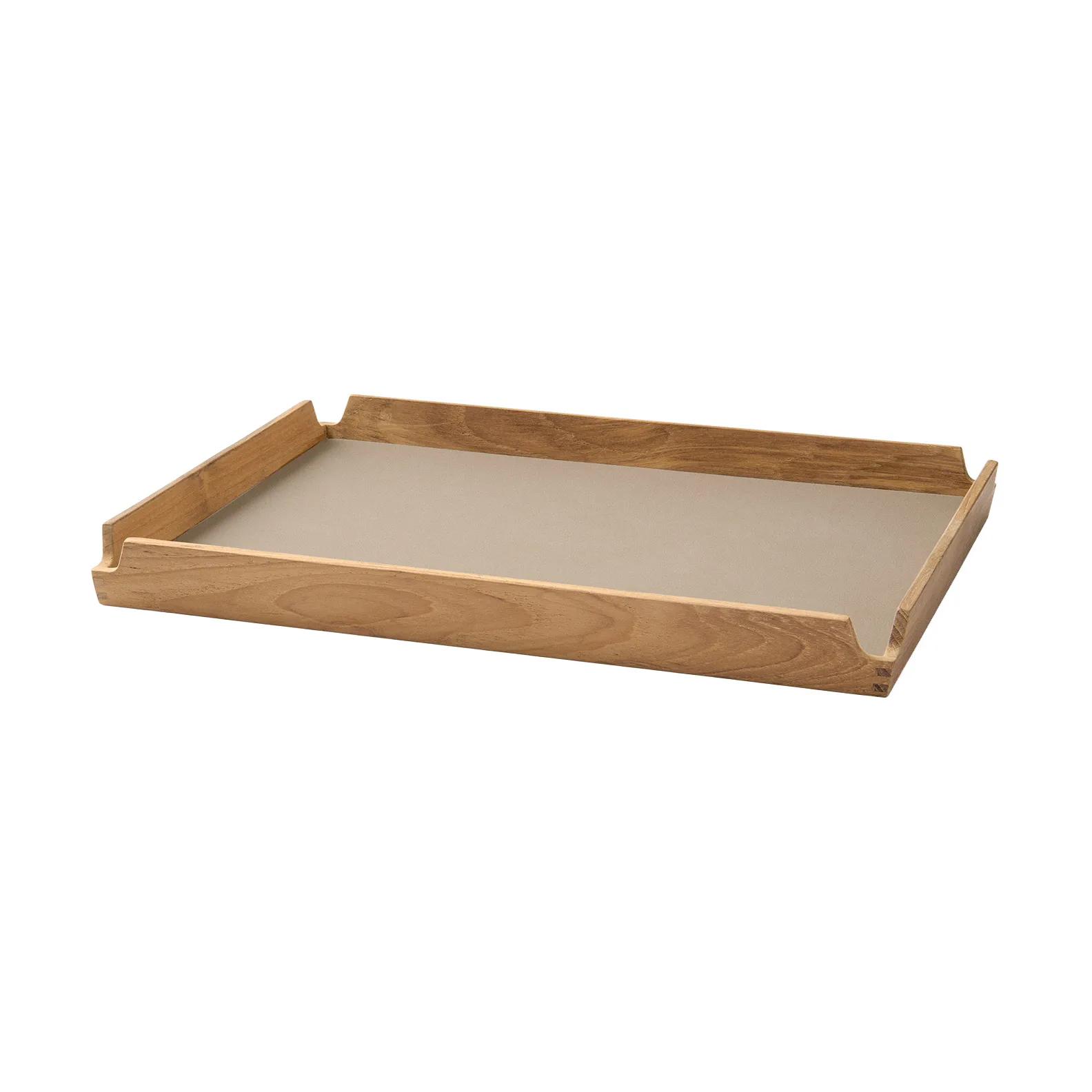 Airy Teak-Tablett square M, Nupo clay brown LIND DNA