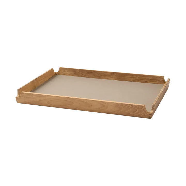 Airy Teak-Tablett square M - Nupo clay brown - LIND DNA