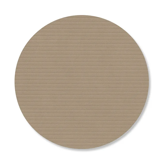 Corduroy Glasuntersetzer, Clay brown, circle LIND DNA