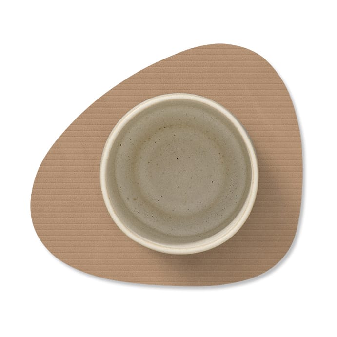 Corduroy Glasuntersetzer curve, Nougat LIND DNA