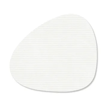 Corduroy Glasuntersetzer curve - Pure white - LIND DNA