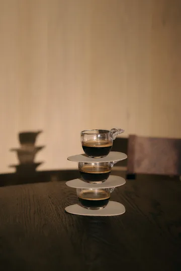 Corduroy Glasuntersetzer curve - Pure white - LIND DNA