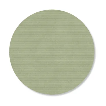 Corduroy Glasuntersetzer - Olive green, circle - LIND DNA