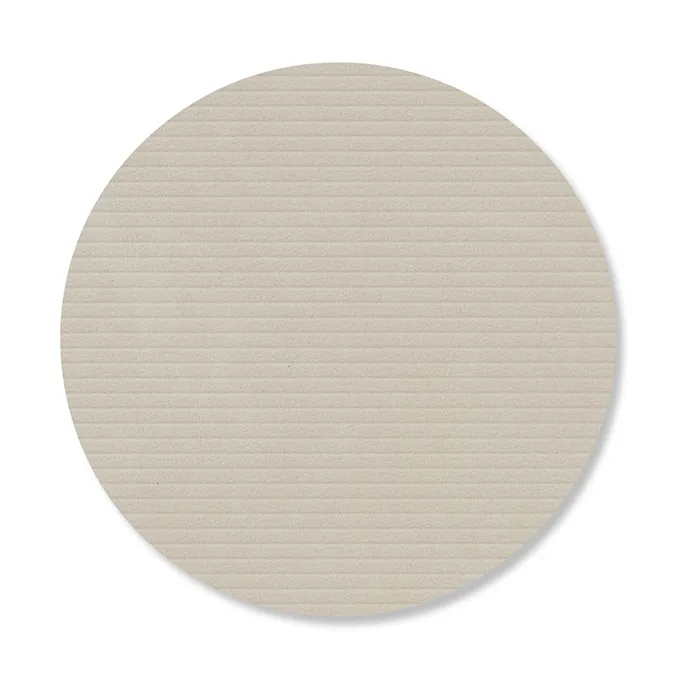 Corduroy Glasuntersetzer - Oyster white, circle - LIND DNA