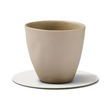 Corduroy Glasuntersetzer - Pure white, circle - LIND DNA