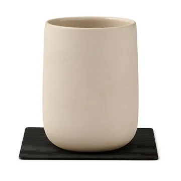 Corduroy Glasuntersetzer square - Black ink - LIND DNA