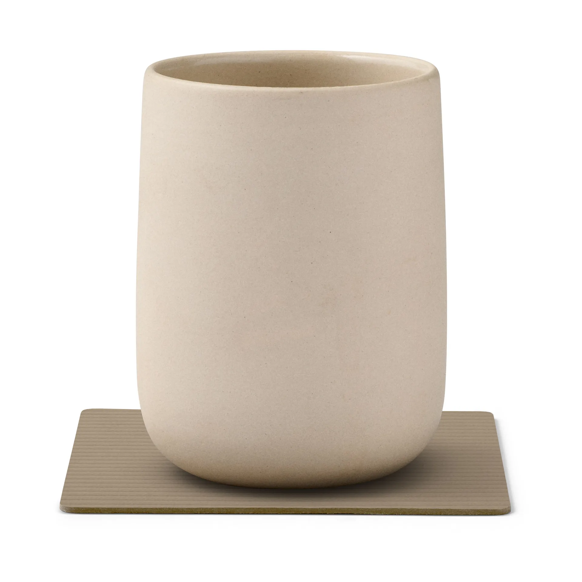 Corduroy Glasuntersetzer square, Clay Brown LIND DNA