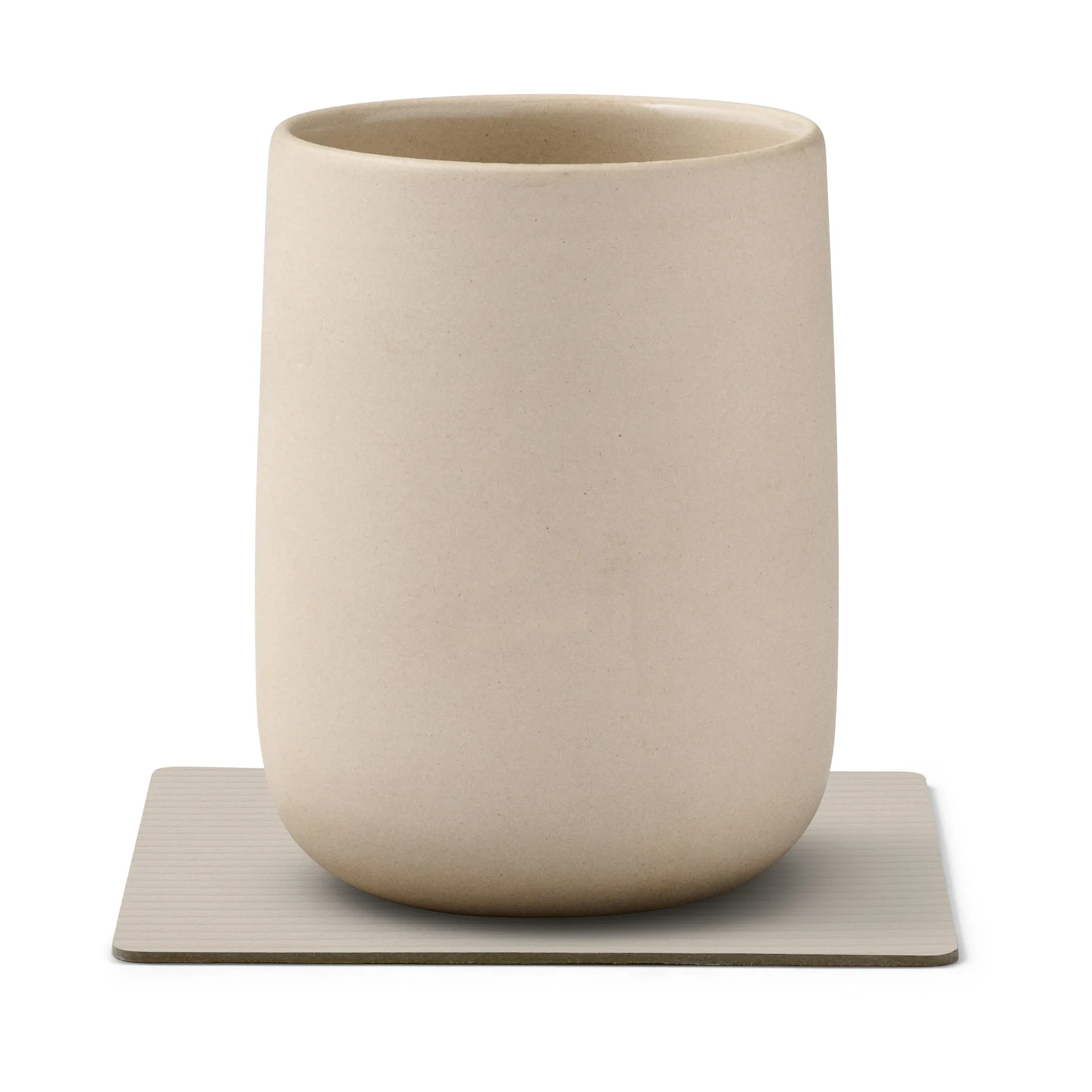 Corduroy Glasuntersetzer square, Oyster White LIND DNA