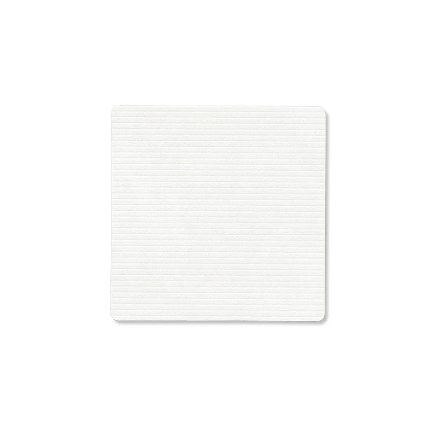 Corduroy Glasuntersetzer square, Pure white LIND DNA