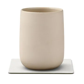 Corduroy Glasuntersetzer square - Pure white - LIND DNA