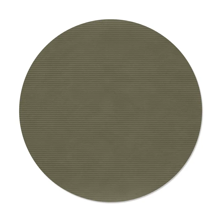 Corduroy Tischset - Army green, circle, L - LIND DNA