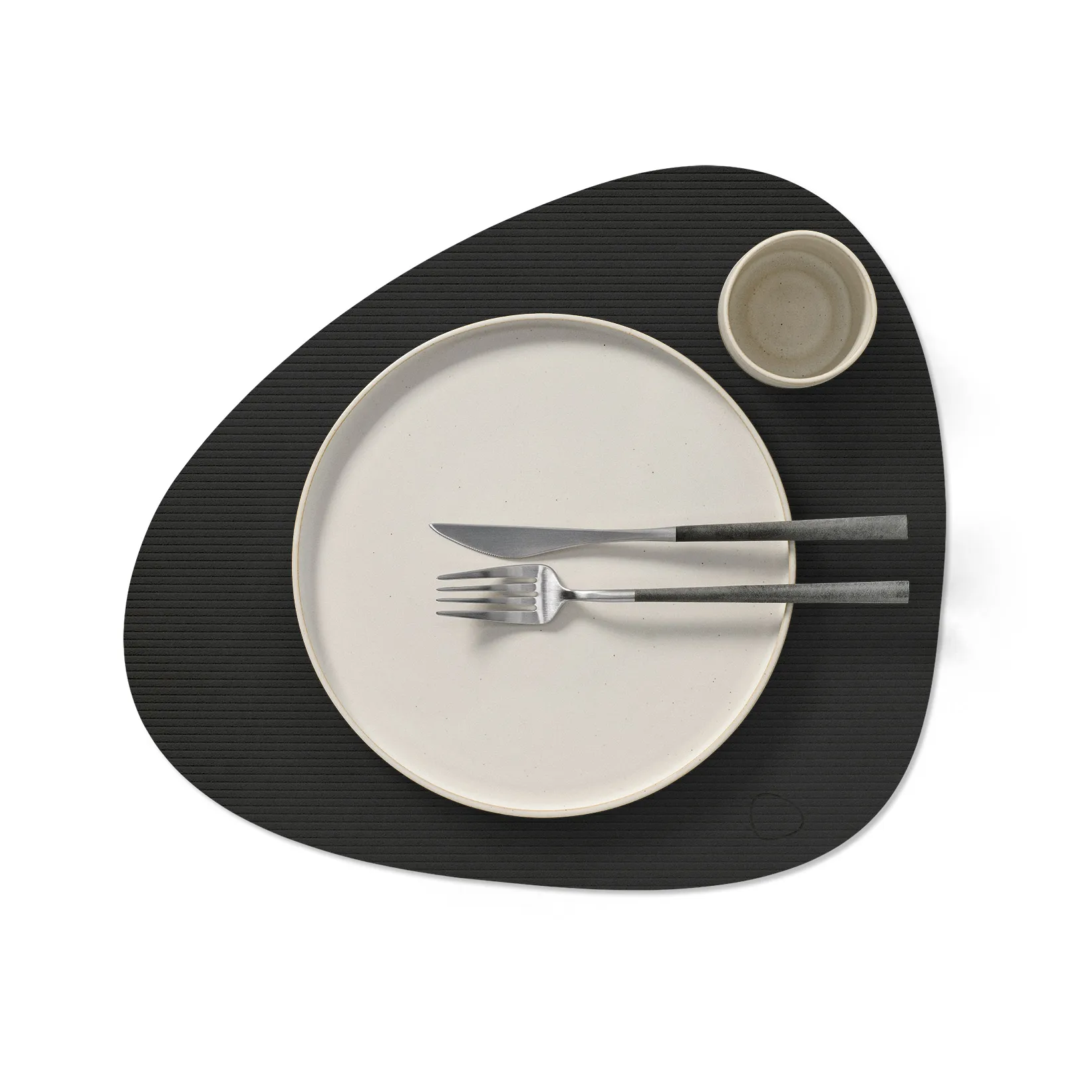 Corduroy Tischset curve L, Black ink LIND DNA