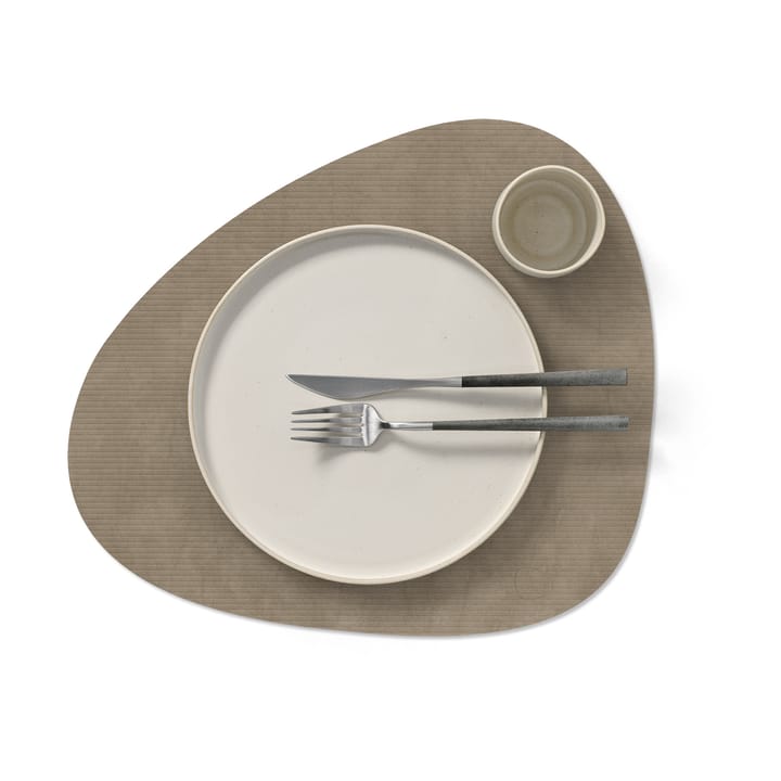 Corduroy Tischset curve L, Nomad Grey LIND DNA