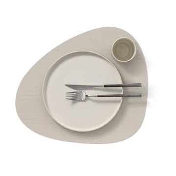 Corduroy Tischset curve L - Oyster White - LIND DNA