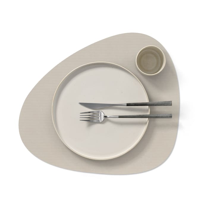 Corduroy Tischset curve L, Oyster White LIND DNA