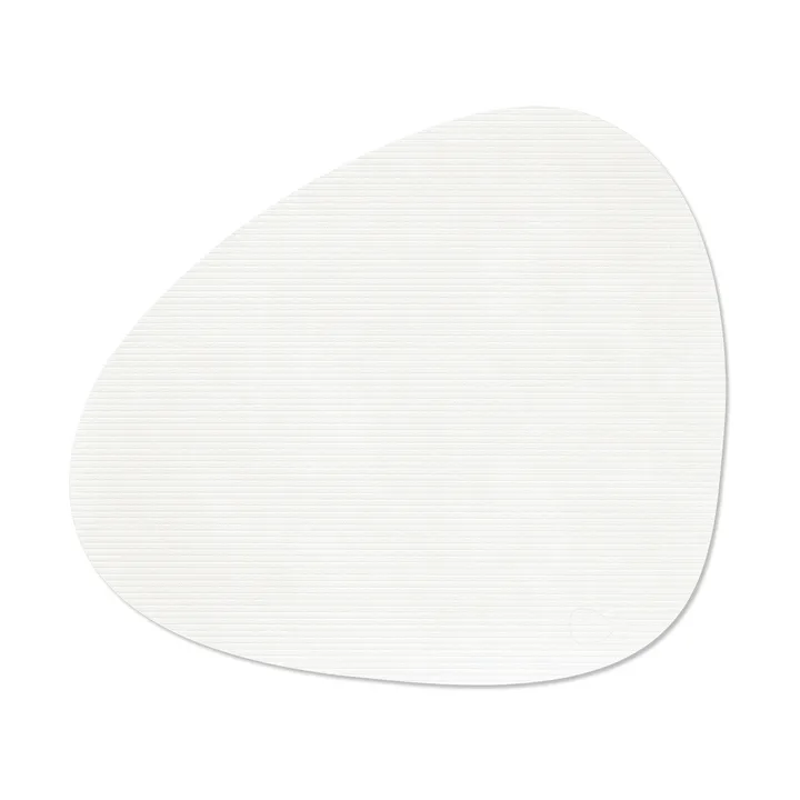 Corduroy Tischset curve L - Pure white - LIND DNA