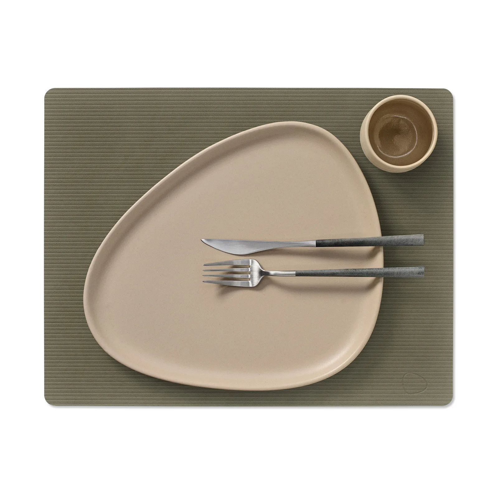 Corduroy Tischset square L, Army Green LIND DNA