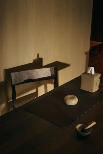 Corduroy Tischset square L - Black ink - LIND DNA