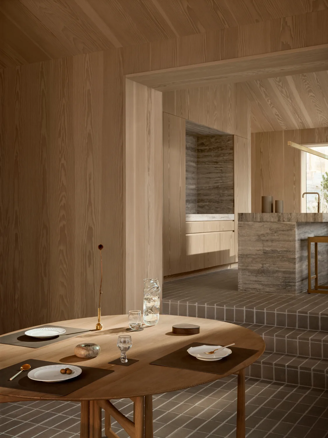 Corduroy Tischset square L, Caviar LIND DNA