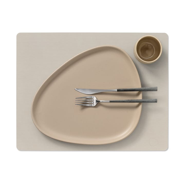Corduroy Tischset square L, Oyster White LIND DNA