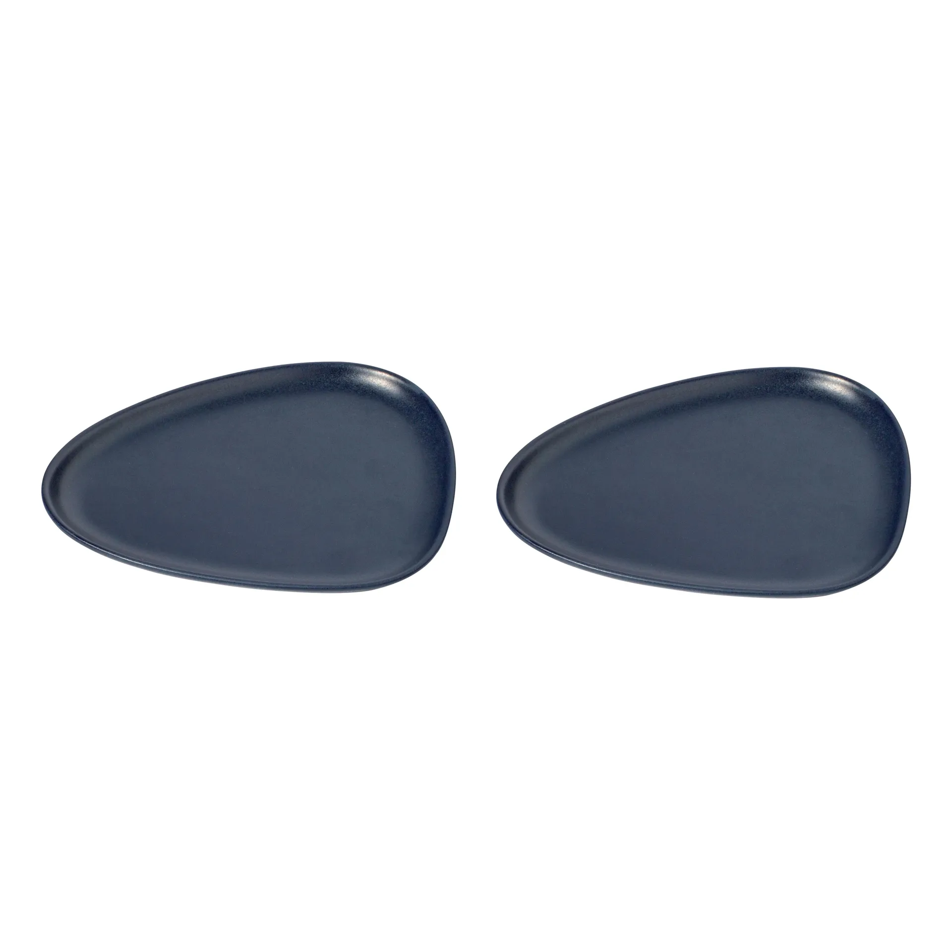 Curve Stoneware Lunch-Teller 2er Pack, Marinblau LIND DNA