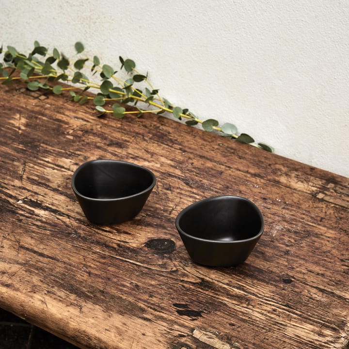 Curve Stoneware Schale 2er Pack, Schwarz LIND DNA