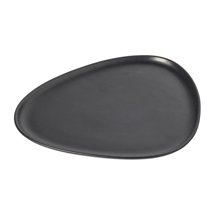 Curve Stoneware Teller 26 x 30cm - Black - LIND DNA