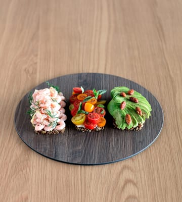 Cut & Serve rundes Schneidebrett M - Walnuss - LIND DNA