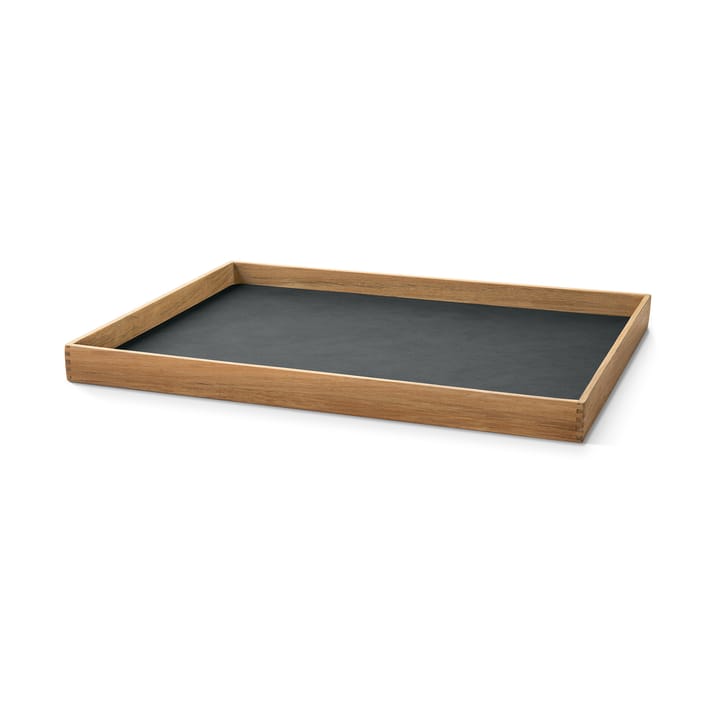 Even Teak-Tablett square L - Nupo anthracite - LIND DNA