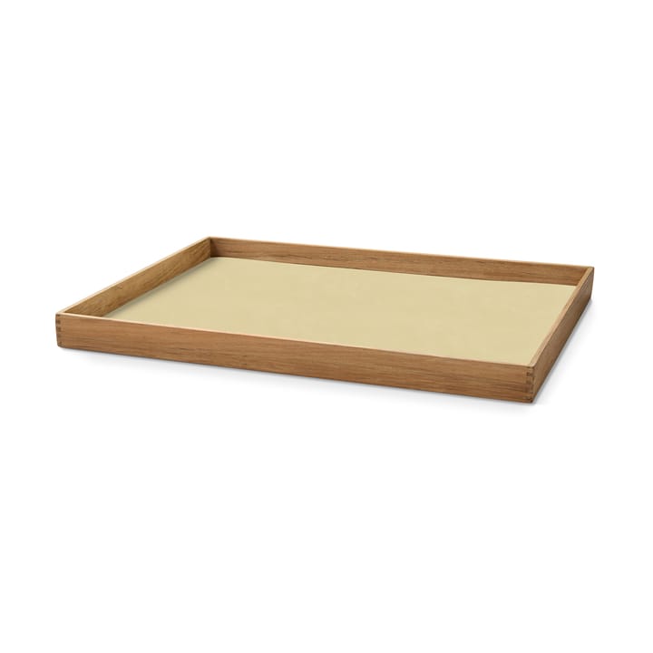 Even Teak-Tablett square L - Nupo lemon sorbet - LIND DNA