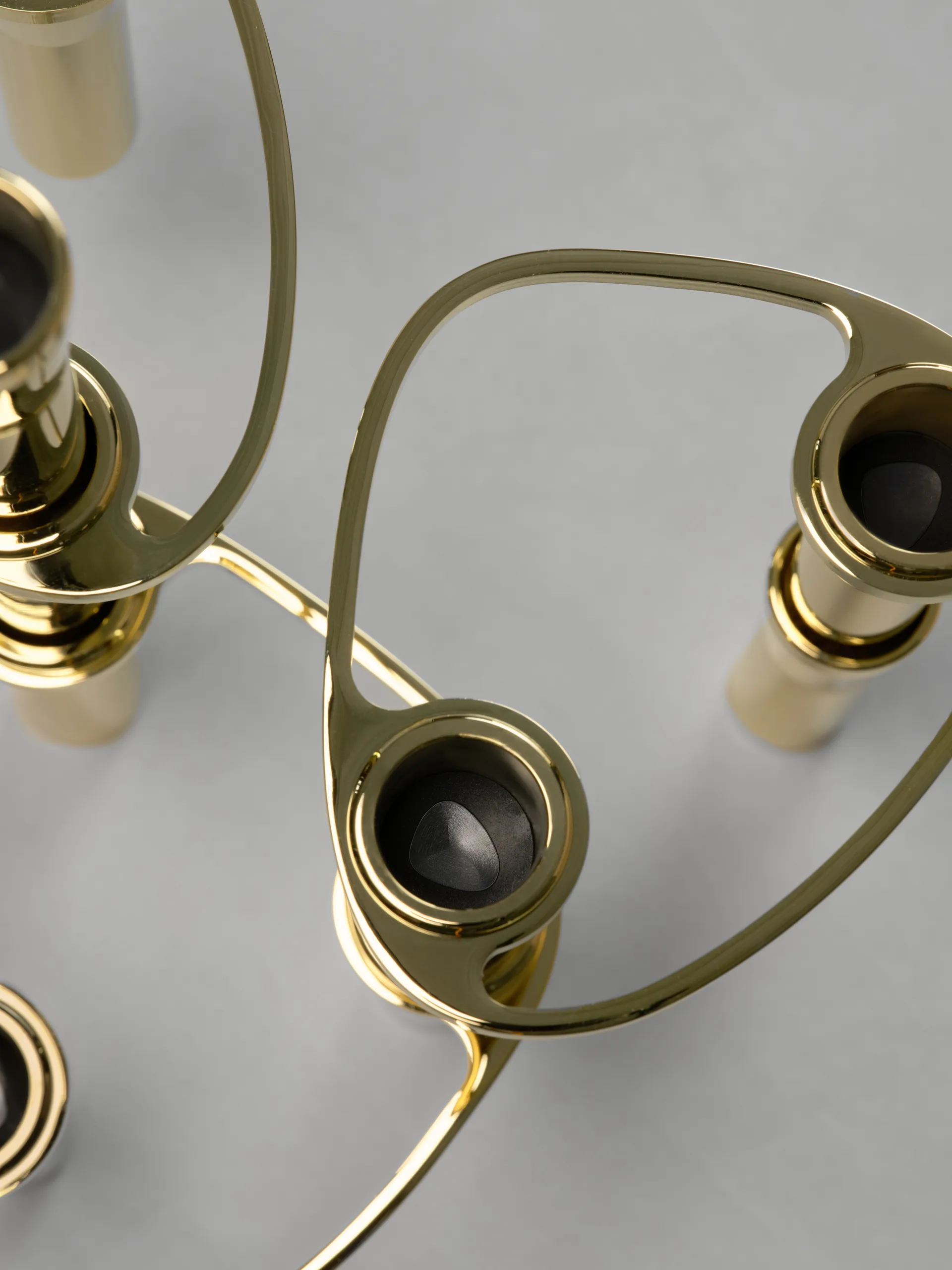 Lind Curve kombinerbarer Kerzenhalter 24K vergoldet, Double LIND DNA