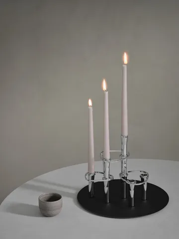 Lind Curve kombinerbarer Kerzenhalter Chrom - Single - LIND DNA