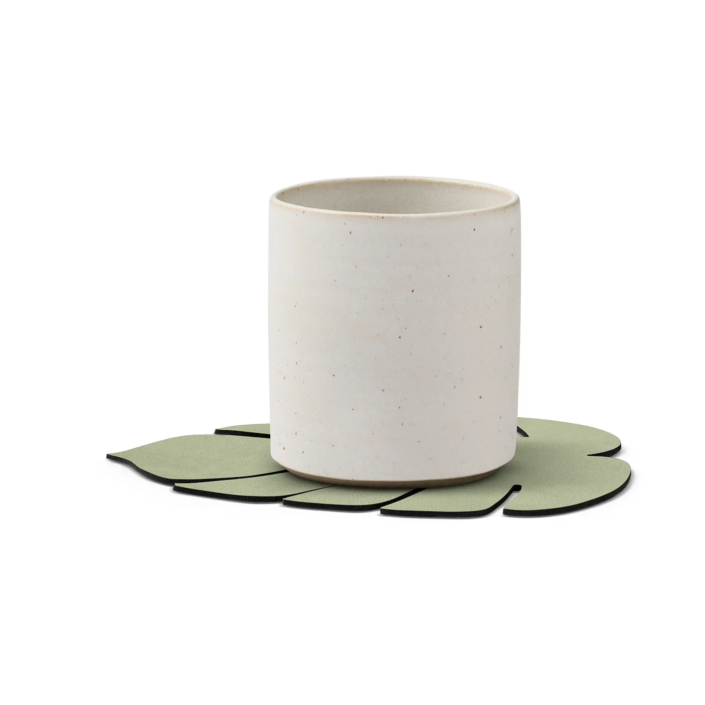 Monstera Leaf Nupo Glasuntersetzer, Olivgrün LIND DNA