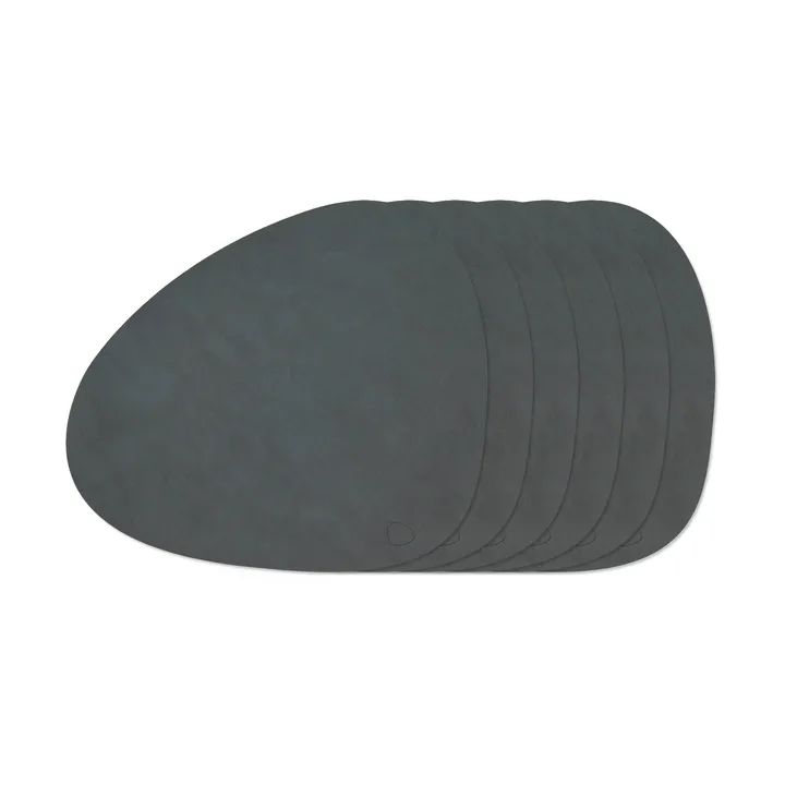 Nupo Curve Tischset - Anthrazit, 6er-Pack - LIND DNA