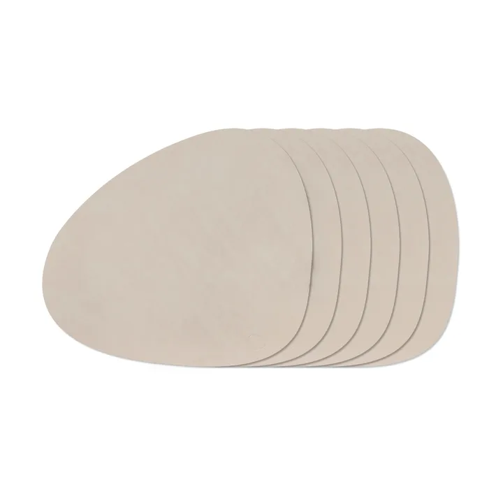 Nupo Curve Tischset - Oyster White, 6er-Pack - LIND DNA