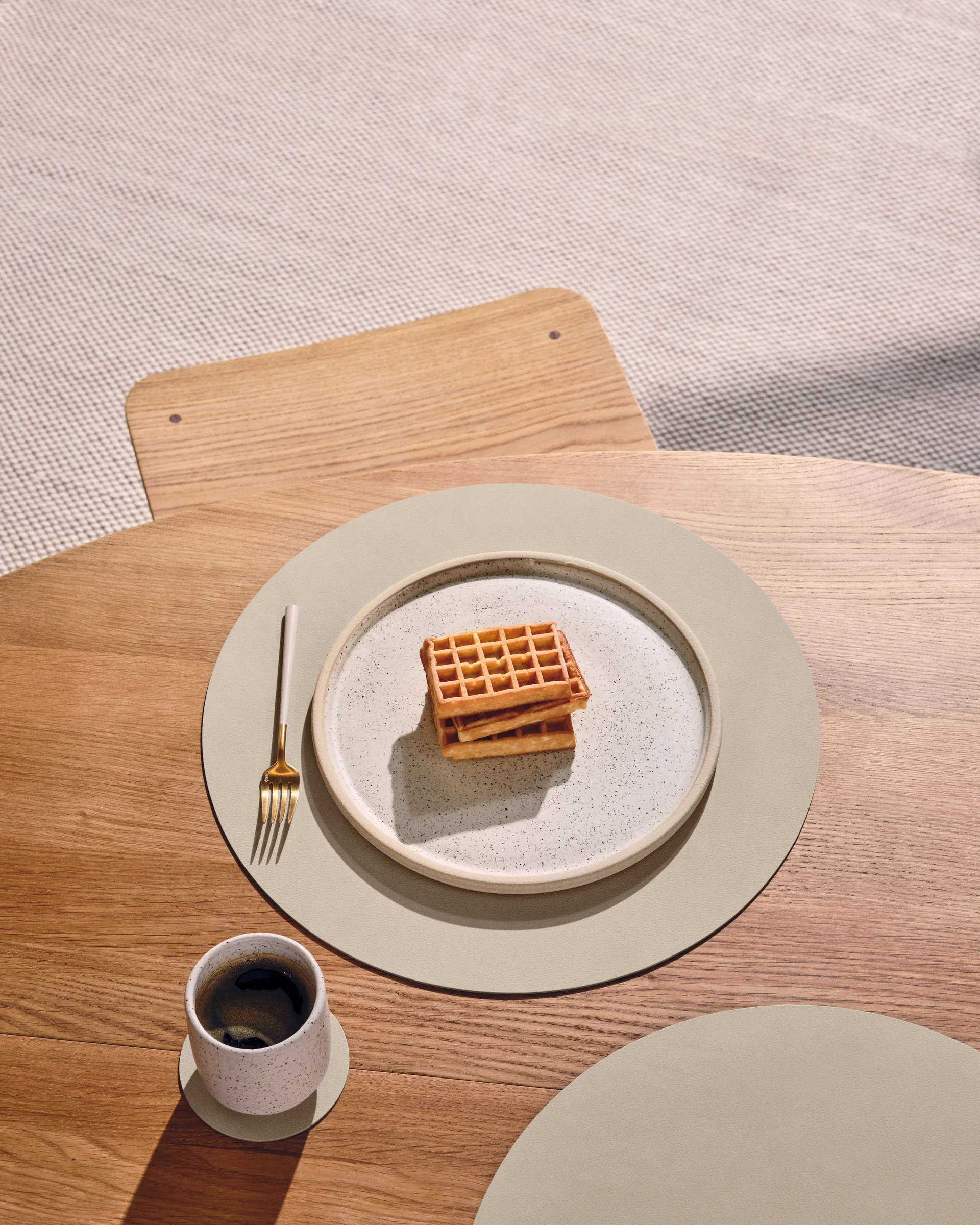 Nupo Glasuntersetzer circle doppelseitig 1 St., Linen-Flint Grey LIND DNA