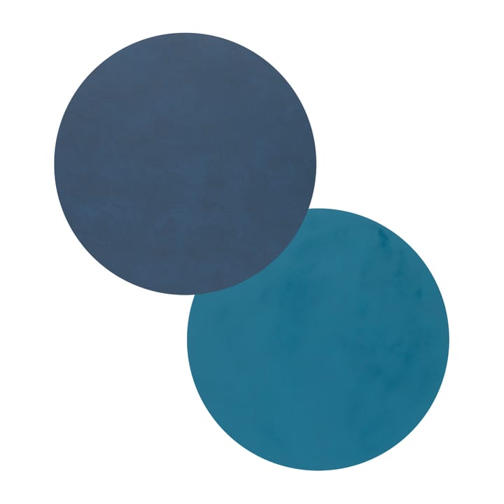 Nupo Glasuntersetzer circle doppelseitig 1 St. - Midnight blue-petrol - LIND DNA