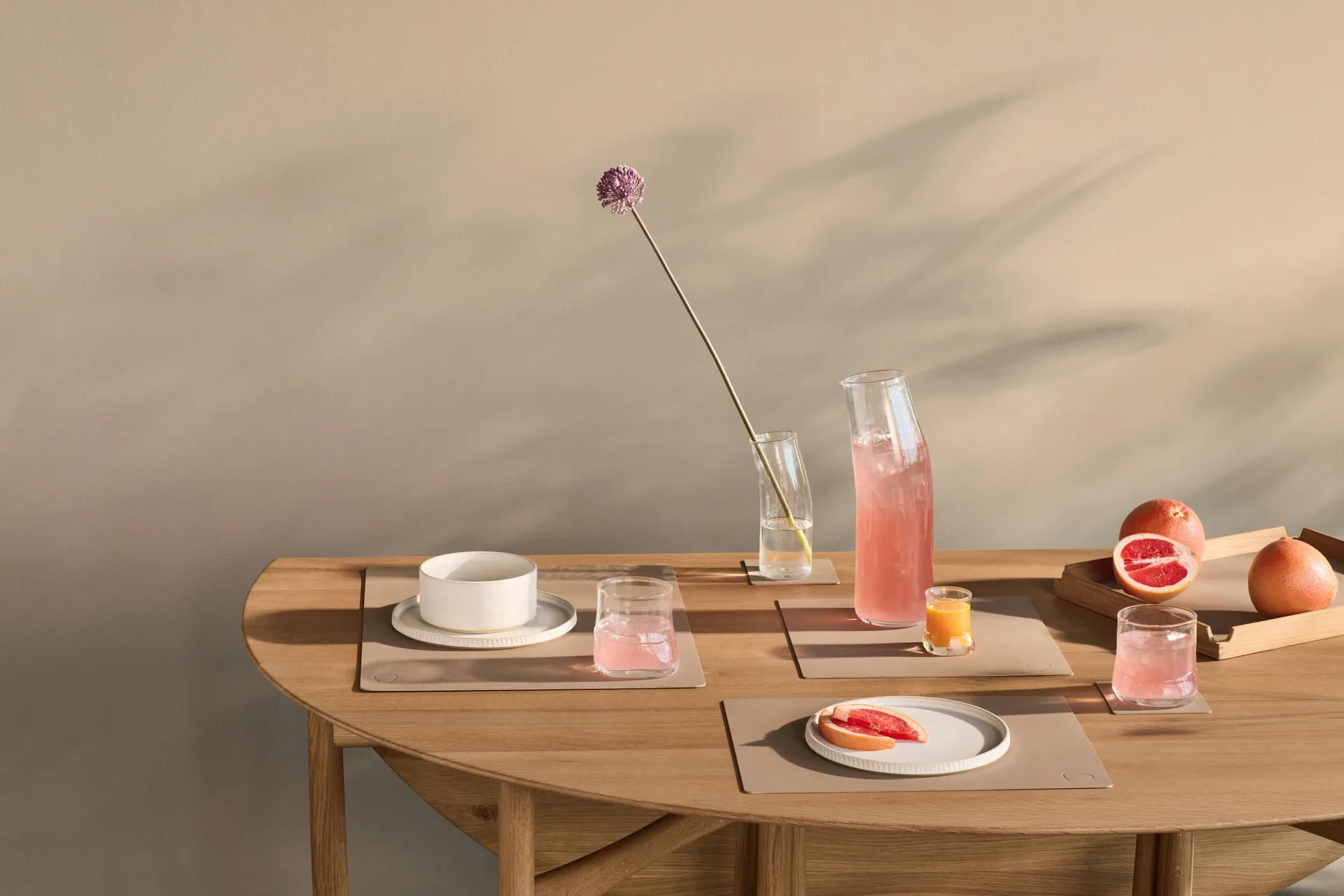 Nupo Glasuntersetzer square, Clay brown LIND DNA