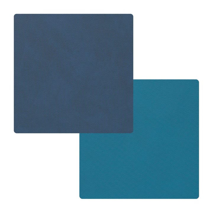 Nupo Glasuntersetzer square doppelseitig 1 St. - Midnight blue-petrol - LIND DNA