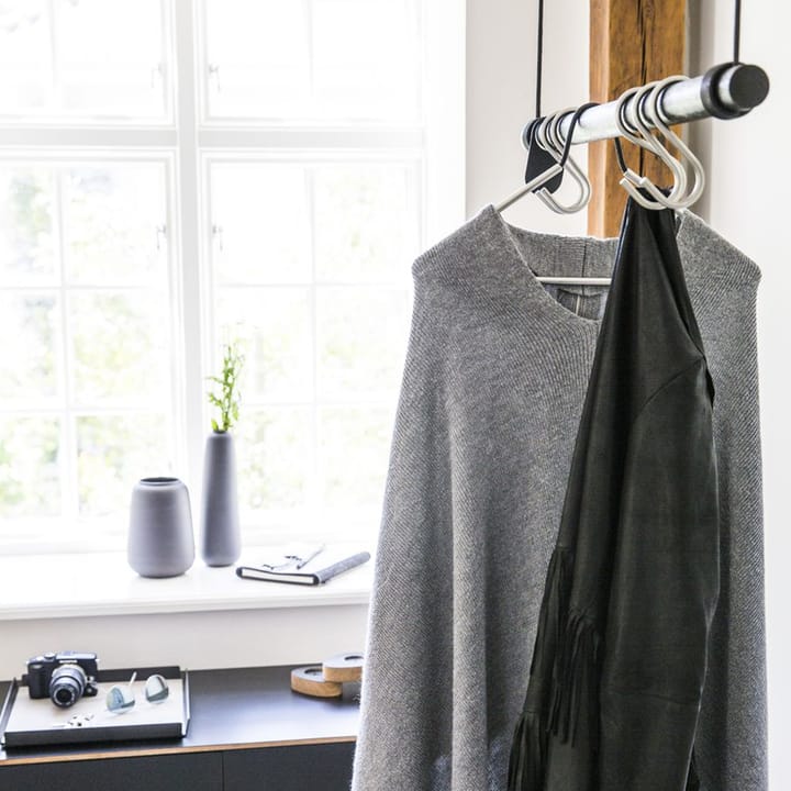 Swing Kleiderhaken, Oak black, l, Schnur schwarz LIND DNA