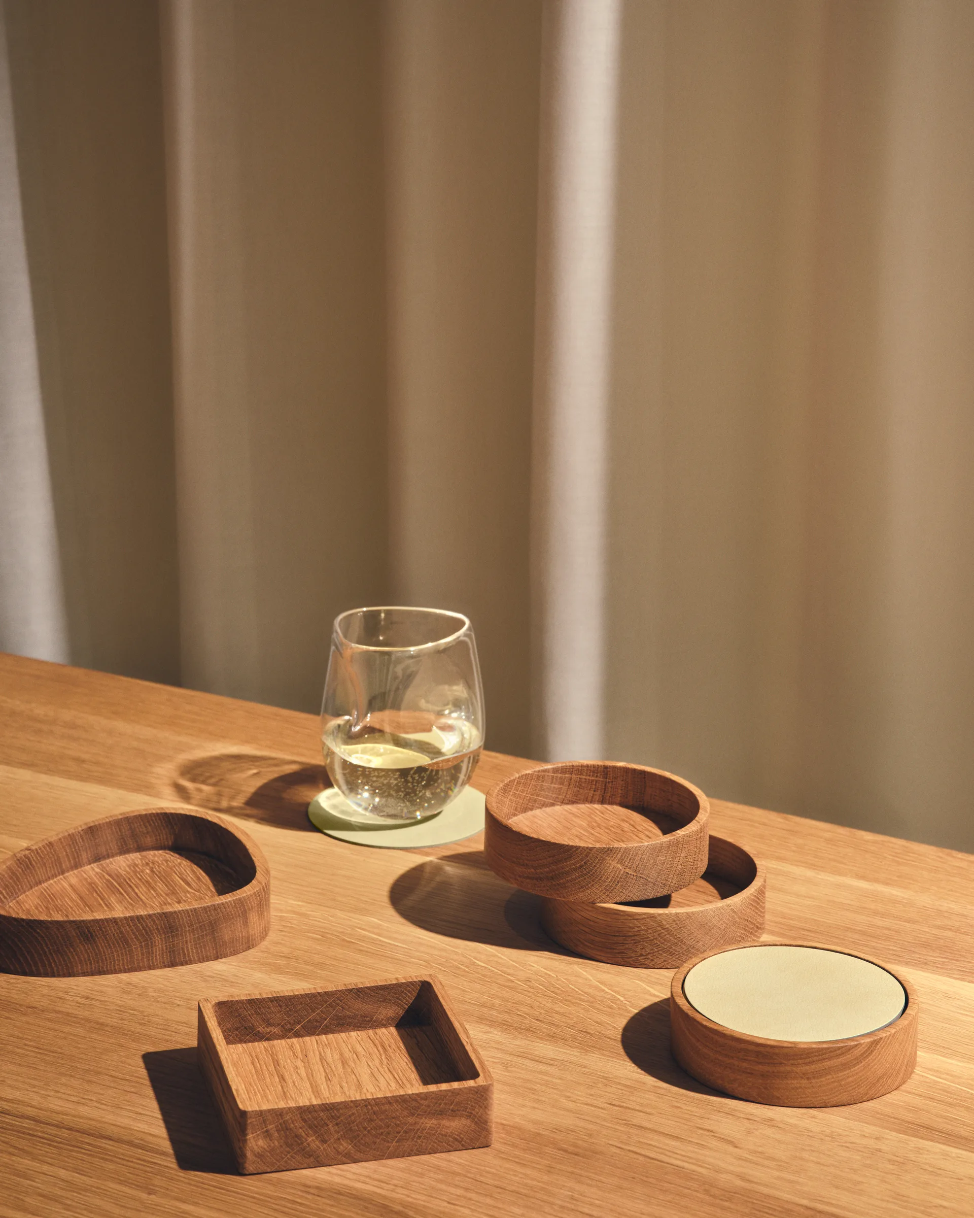 Wood Box Aufbewahrung für Glasuntersetzer, Nature-oak, square, S LIND DNA